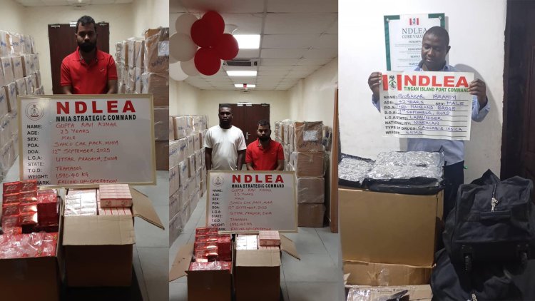 NDLEA Seizes N3.9bn Tramadol at Lagos Airport, Arrests Indian, Nigerian Syndicate