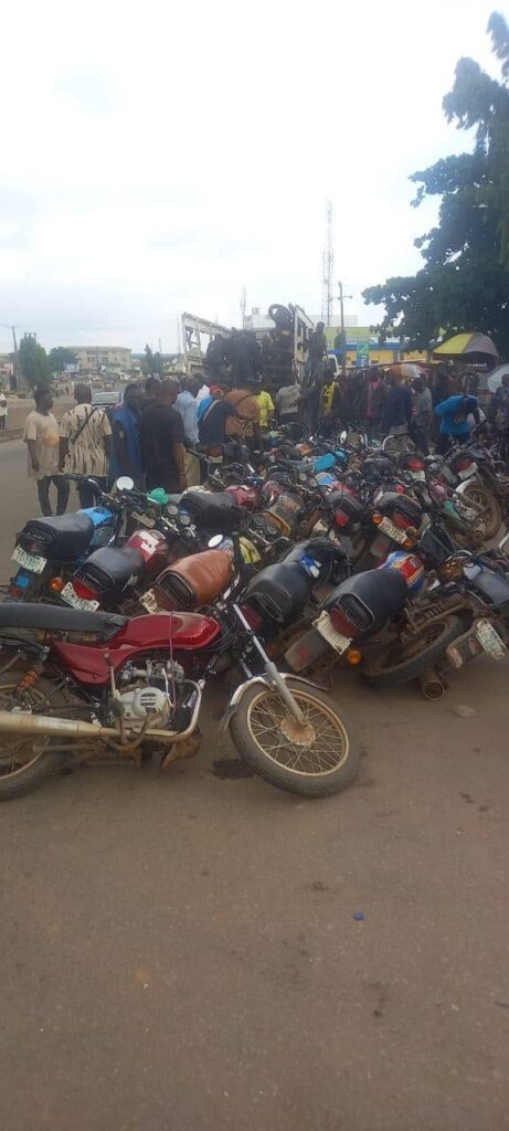 Lagos Taskforce Impounds 278 Motorcycles on Prohibited Highways