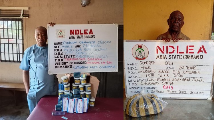 NDLEA Nabs Two Grandpas for Selling Hard Drugs to Secondary School Students