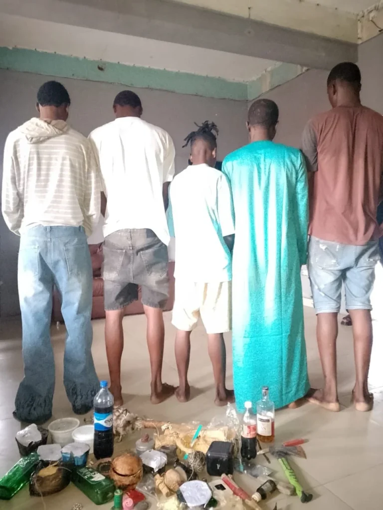 Lagos Police Arrest Five Suspected Cultists, Recover Weapons